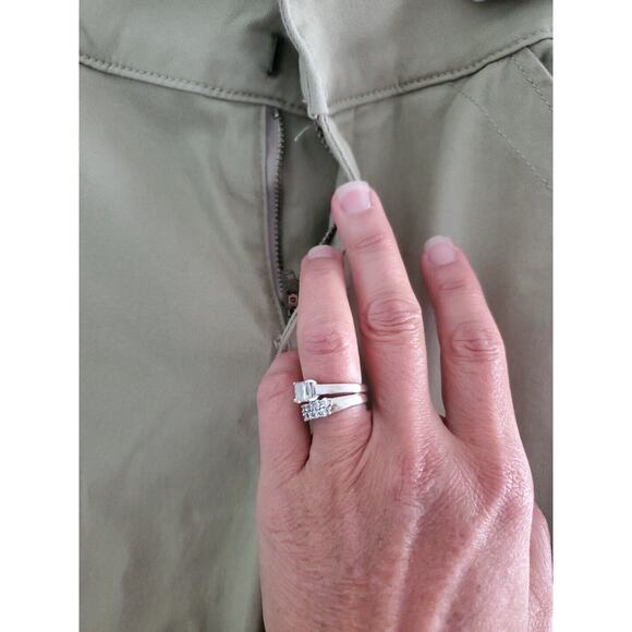 NWT BCBG Generation Trouser Wide-Leg Pants Womens 7/28 Kahki/Green/Tan - Picture 6 of 10